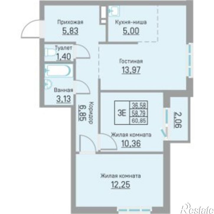 3-комн квартира ул Александра Щербакова, 29а,  д. 29а