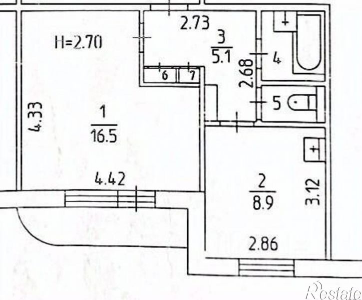 1-комн квартира ул Старцева, 19,  д. 19