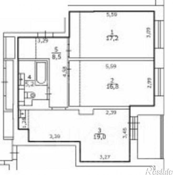 3-комн квартира ул Луначарского, 99,  д. 99
