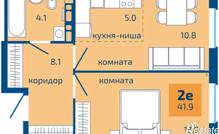 2-комн квартира Целинная улица, 59 к3,  д. 59 к3