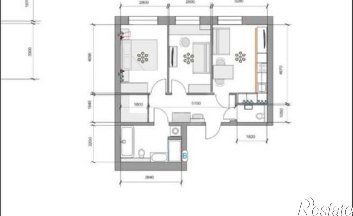 3-комн квартира улица Яблочкова, 5 к5,  д. 5 к5