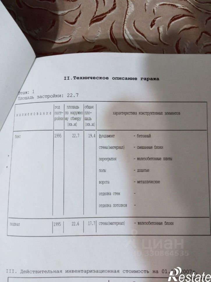Гараж/парковка улица Физкультурников, 7,  д. 7