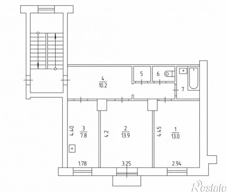 2-комн квартира ул Сибирская, 1,  д. 1
