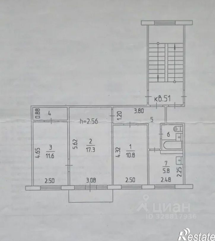 3-комн квартира ул Краснофлотская, 16,  д. 16