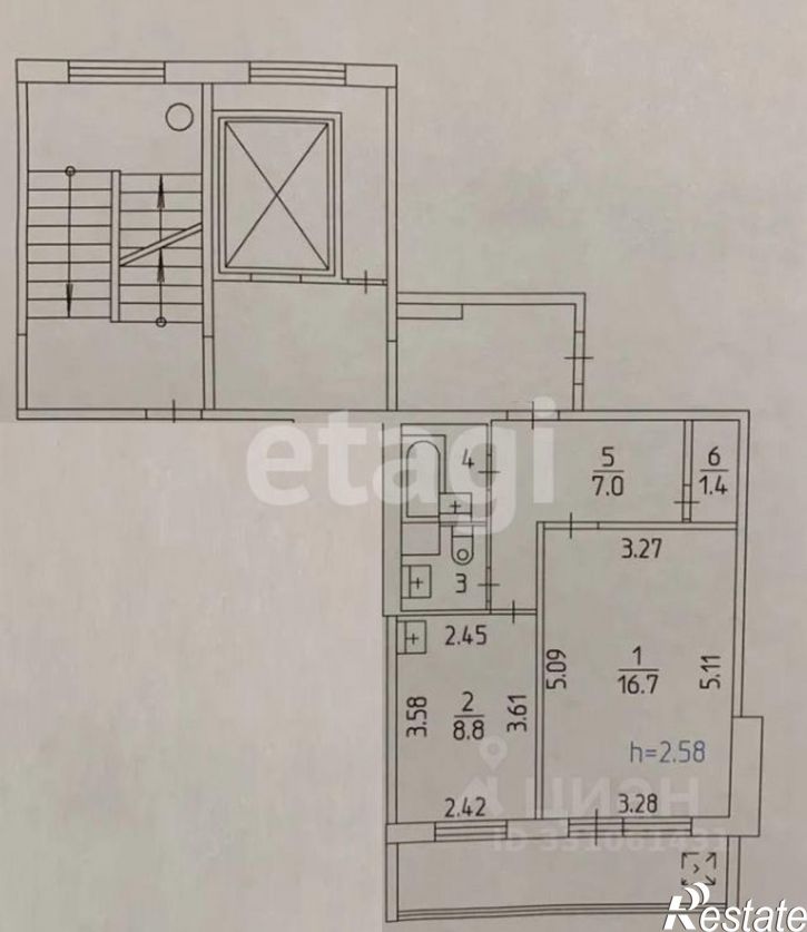 1-комн квартира улица Каляева, 18,  д. 18