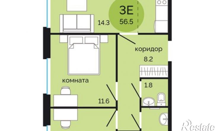 3-комн квартира в новом доме Саранская улица, 5А,  д. 5А