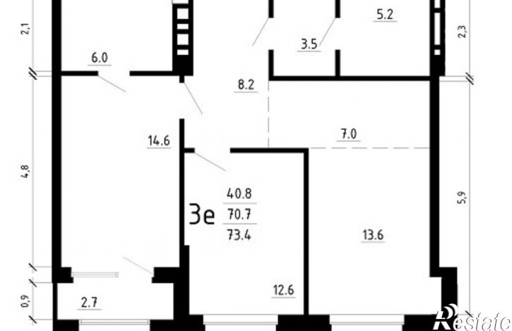 3-комн квартира в новом доме ул Парковая, 16а,  д. 16а