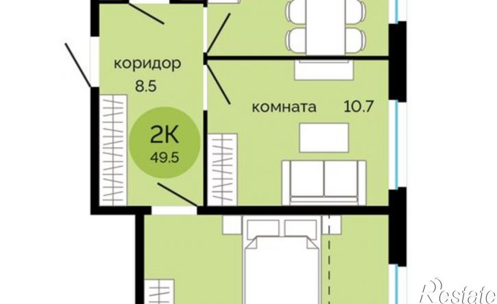 2-комн квартира в новом доме ул Яблочкова, 5 3,  д. 5 3,  к. 3