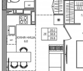2-комн, 40 кв м, этаж 7/10 ул Левченко, 34А