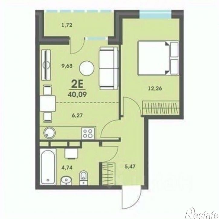 2-комн квартира улица Овчинникова, 15А,  д. 15А