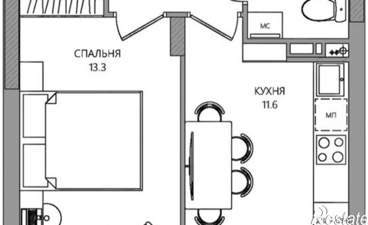 1-комн квартира в новом доме ул Самолетная, 7а,  д. 7а