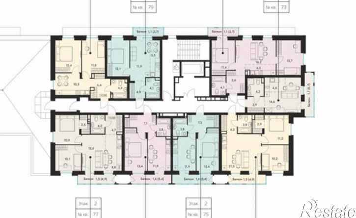2-комн квартира в новом доме ул Самолетная, 7а,  д. 7а