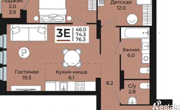3-комн квартира в новом доме ул Екатерининская, 38,  д. 38