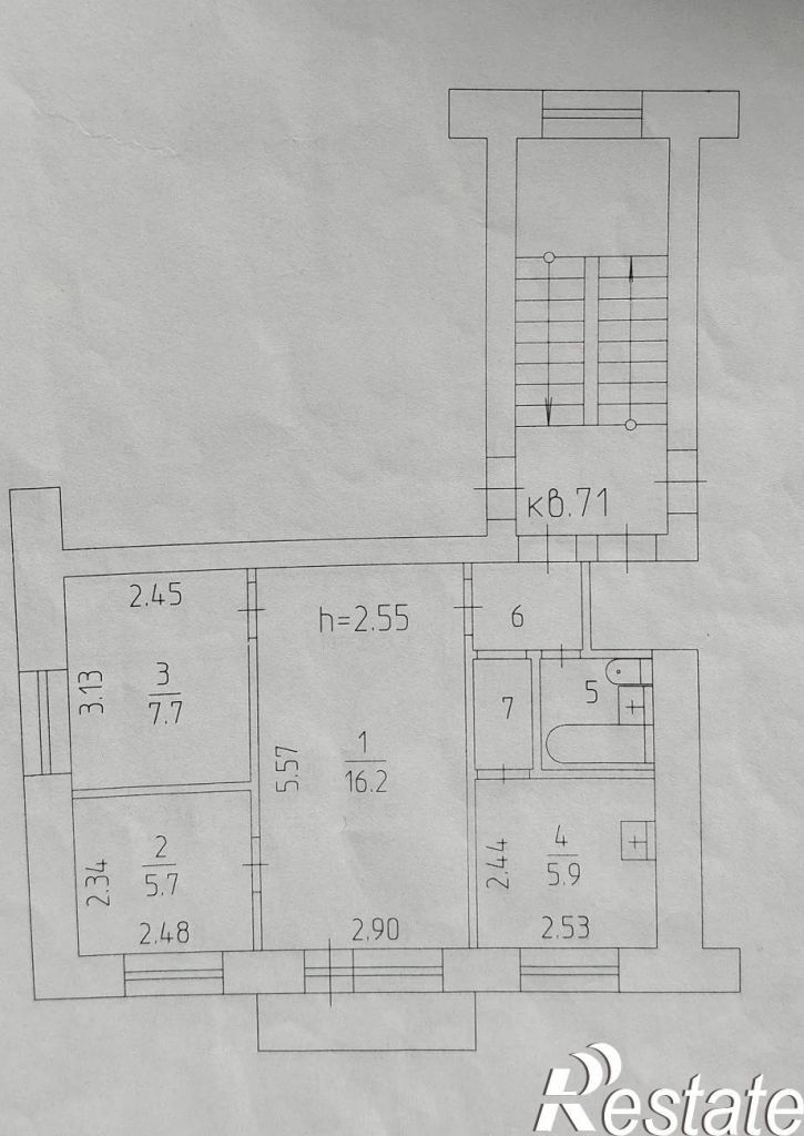 1-комн квартира Ккрупской , 72