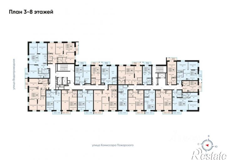 2-комн квартира в новом доме улица Комиссара Пожарского, 10,  д. 10
