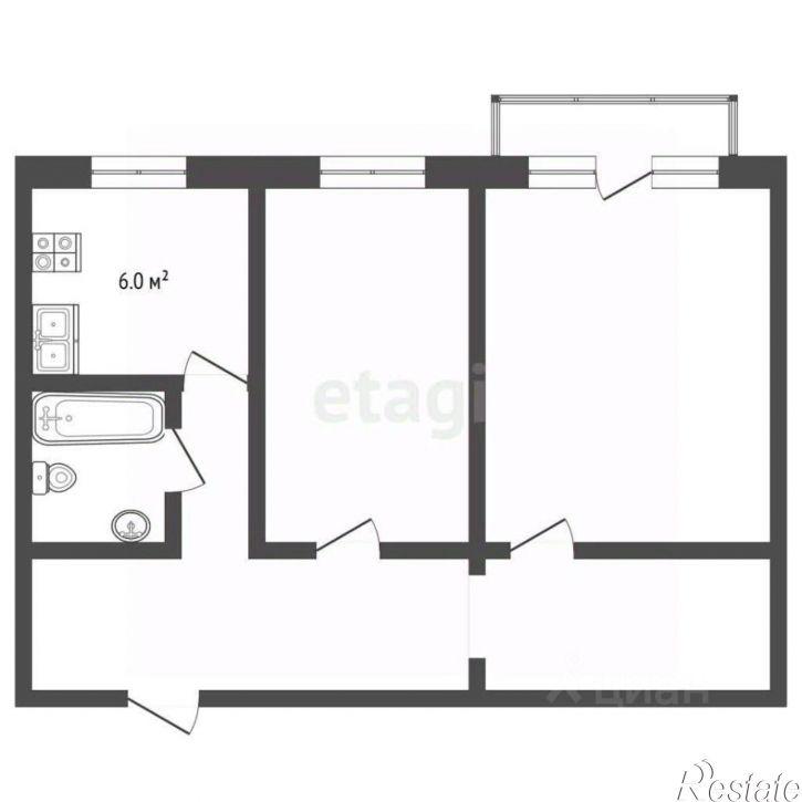 2-комн квартира ул 9-го Мая, 18,  д. 18
