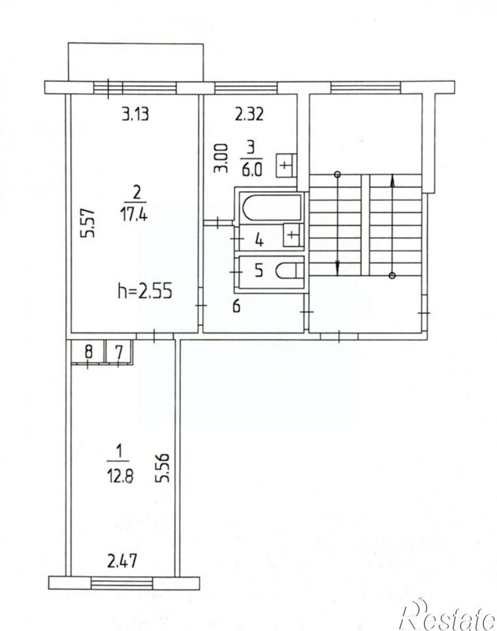 2-комн квартира улица Чернышевского, 15,  д. 15