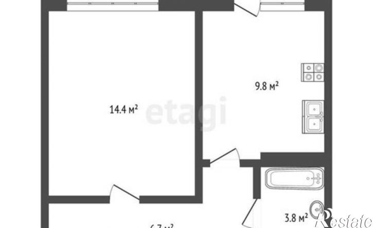 1-комн квартира ул Агатовая, 32,  д. 32