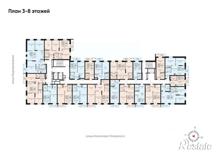 2-комн квартира в новом доме ул Комиссара Пожарского, 11/5,  д. 11/5