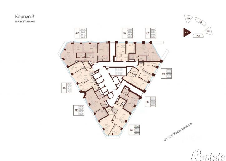 3-комн квартира в новом доме Баковый переулок, 5,  д. 5