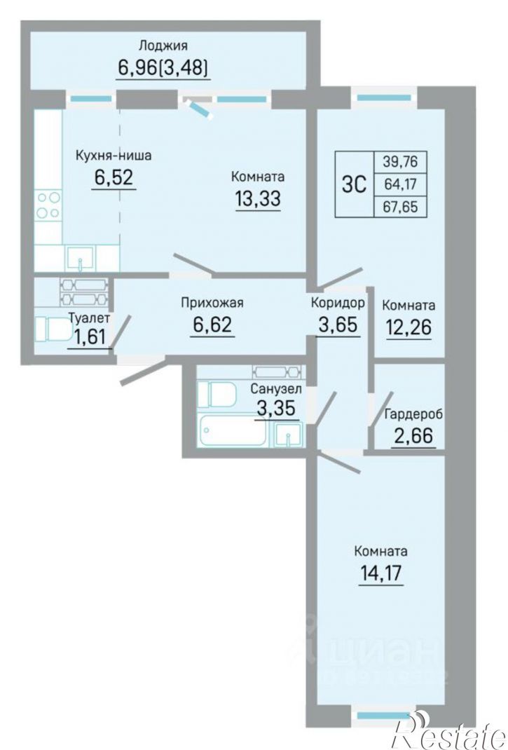 3-комн квартира в новом доме ул Автозаводская, 5б,  д. 5б