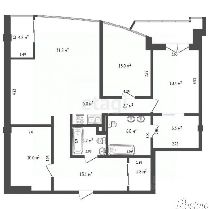 4-комн квартира ул Окулова, 18,  д. 18