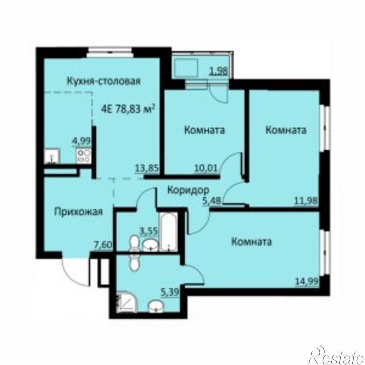 4-комн квартира ул Александра Щербакова, 29а,  д. 29а