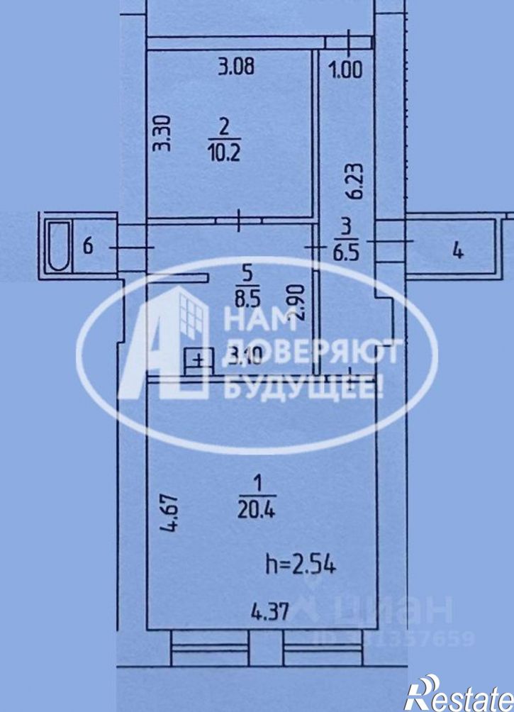 2-комн квартира улица Академика Курчатова, 1Б,  д. 1Б