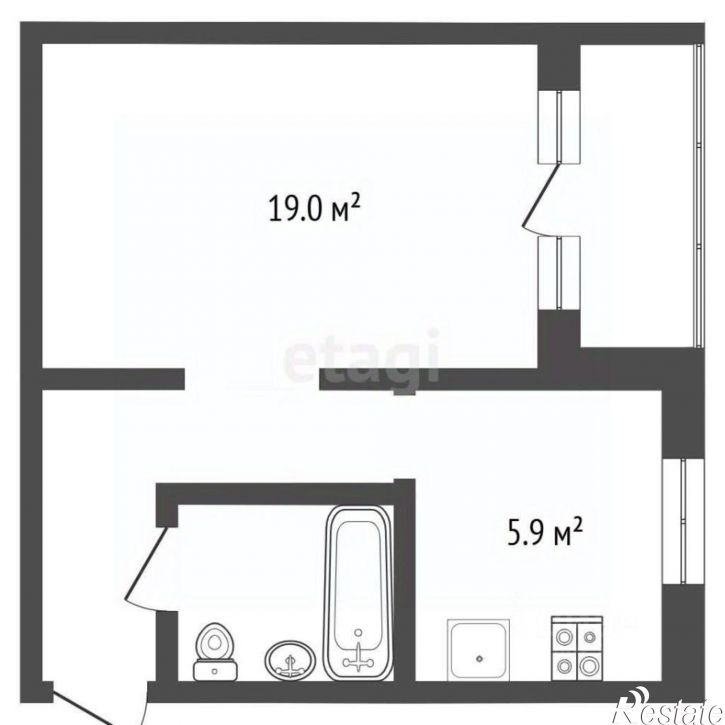 1-комн квартира ул Крисанова, 25,  д. 25