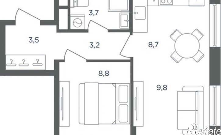 1-комн квартира в новом доме ул Рязанская, 120А 1,  д. 120А 1,  к. 1