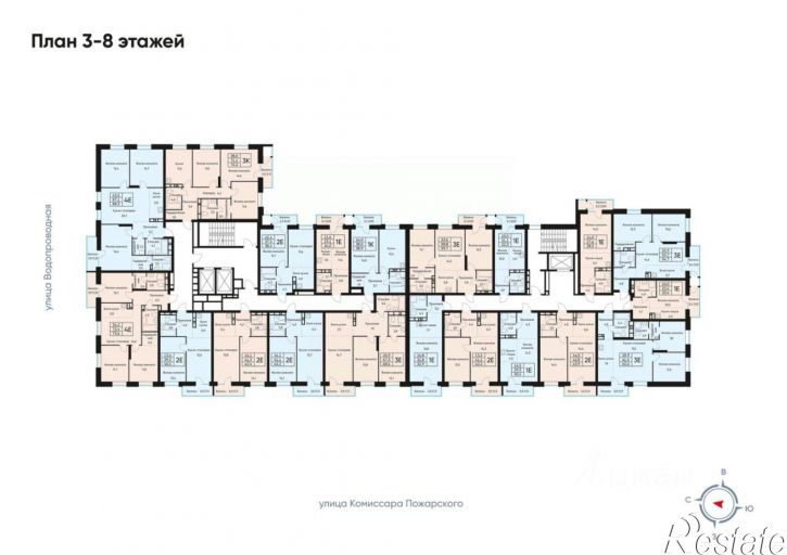 3-комн квартира в новом доме улица Комиссара Пожарского, 10,  д. 10