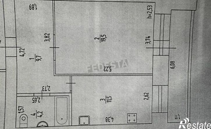 1-комн квартира улица Карбышева, 6,  д. 6