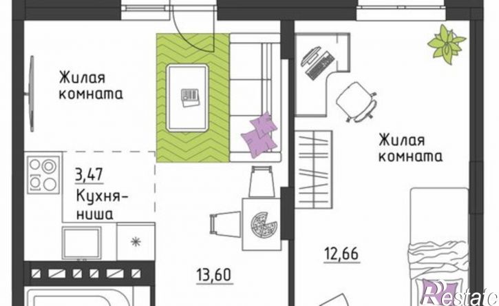 2-комн квартира в новом доме ул Верхне-Вишерская, 43,  д. 43