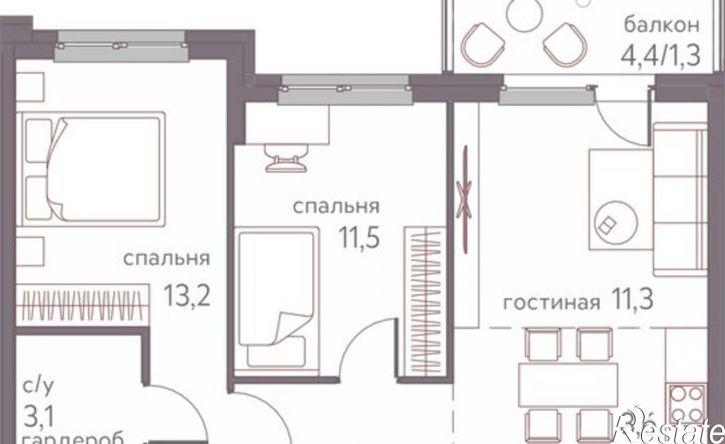 3-комн квартира в новом доме ул Серебристая, 3,  д. 3