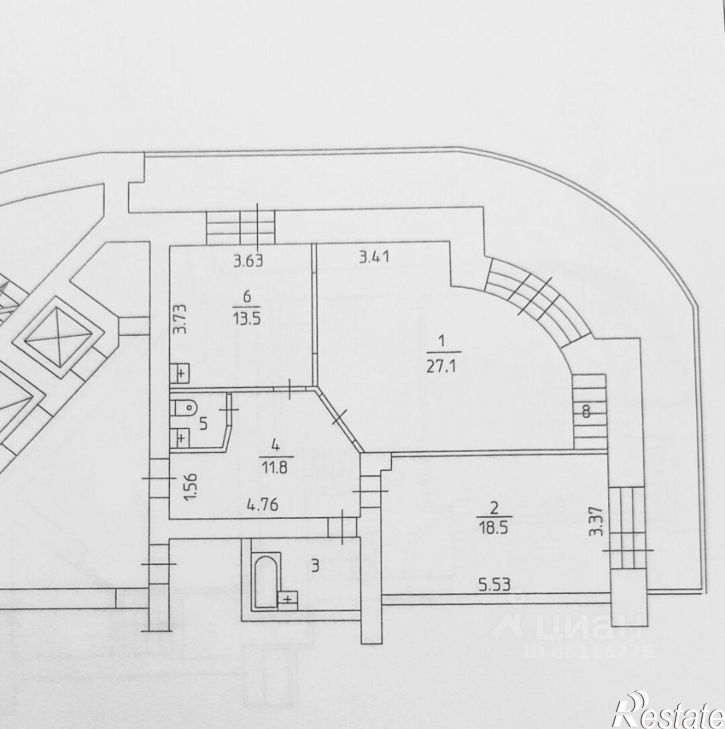 3-комн квартира ул Василия Каменского, 10а,  д. 10а