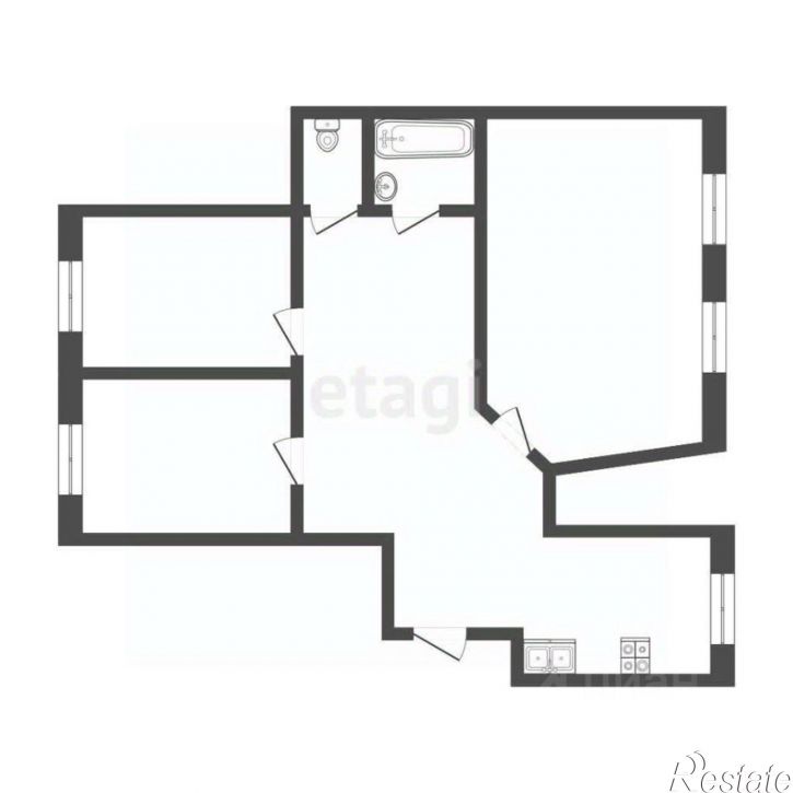 3-комн квартира ул Степана Разина, 38,  д. 38