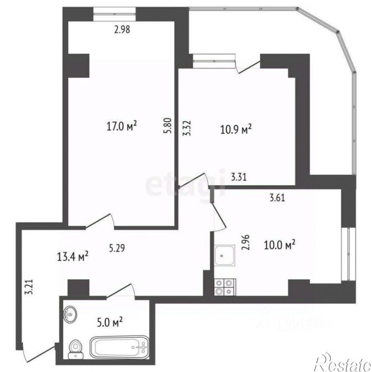 2-комн квартира ул Фрезеровщиков, 86,  д. 86