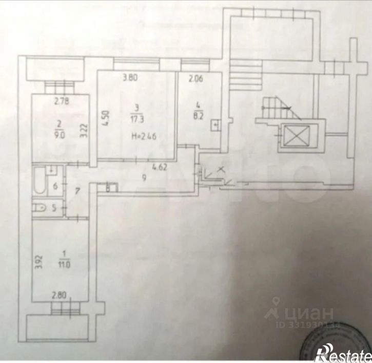 3-комн квартира ул Пушкина, 13,  д. 13