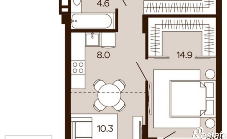 2-комн квартира в новом доме ул Парковая, 16а,  д. 16а
