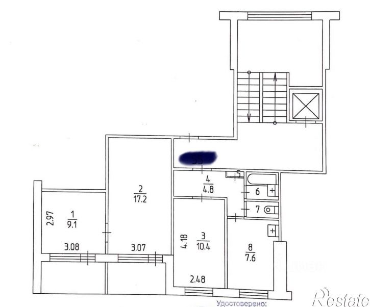 3-комн квартира ул Коломенская, 15,  д. 15