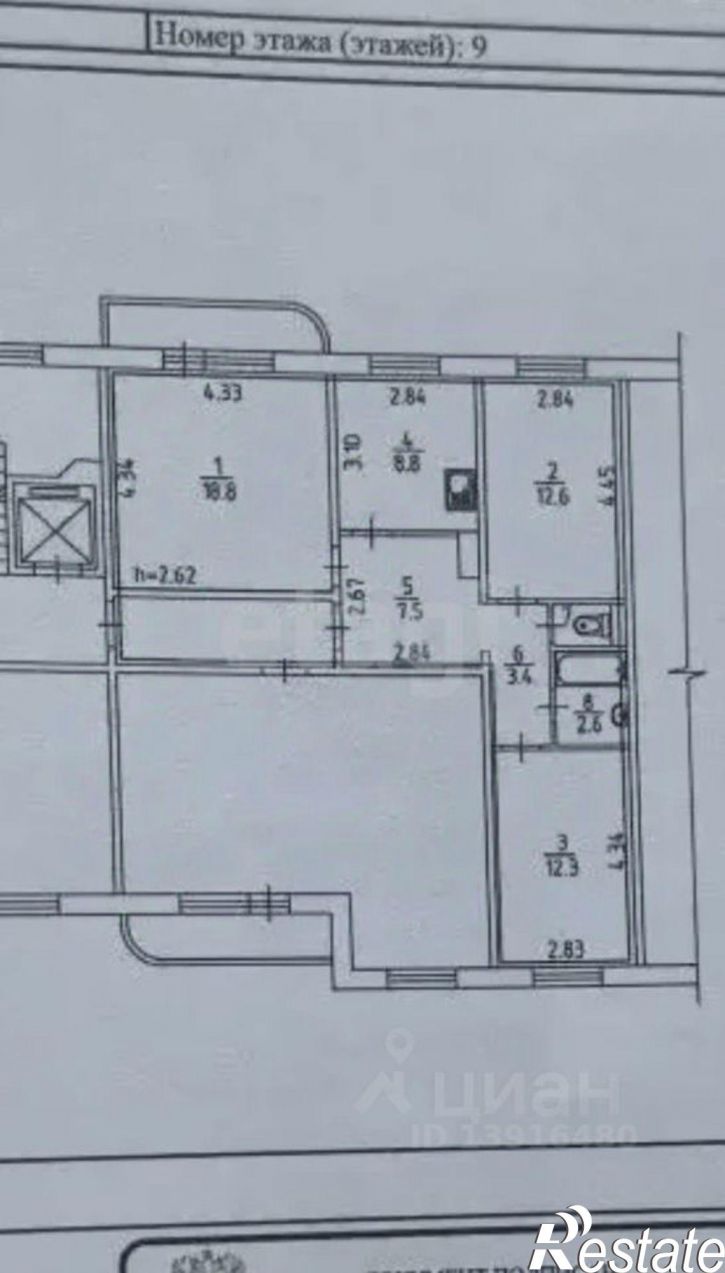 3-комн квартира пр-кт Декабристов, 33,  д. 33