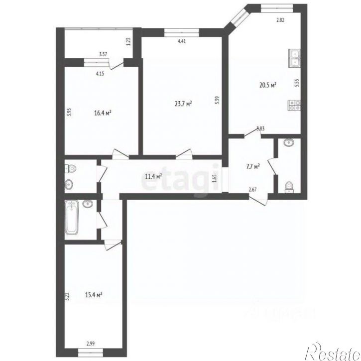 3-комн квартира ул Уральская, 95,  д. 95