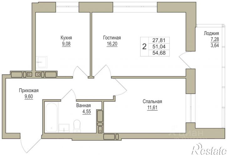 2-комн квартира ул Строителей, 37а,  д. 37а