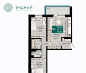 3-комн, 58 кв м, этаж 4/8 Кавказская улица, 13