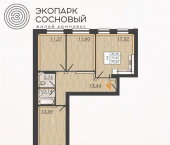 3-комн, 72 кв м, этаж 3/4 улица Борцов Революции, 1Ак3