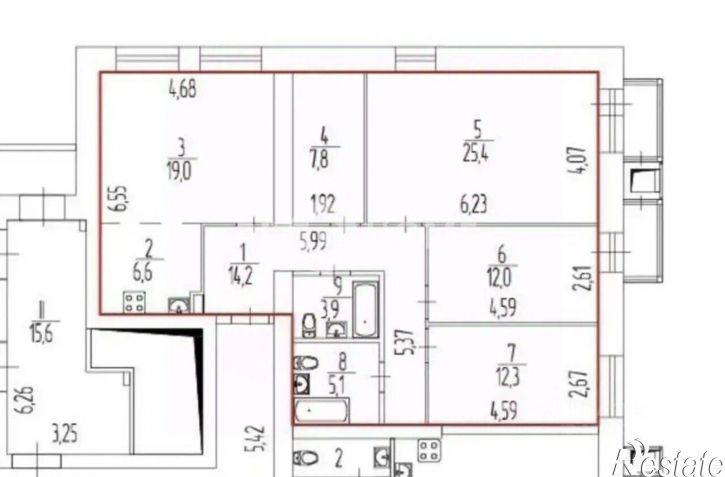3-комн квартира ул Решетникова, 17а,  д. 17а