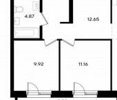 3-комн, 59 кв м, этаж 4/25 ул Барамзиной, 62