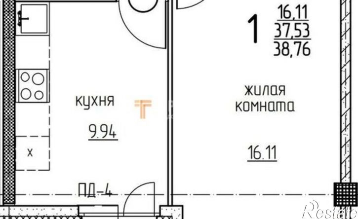 1-комн квартира ул Александра Турчевича, 6,  д. 6