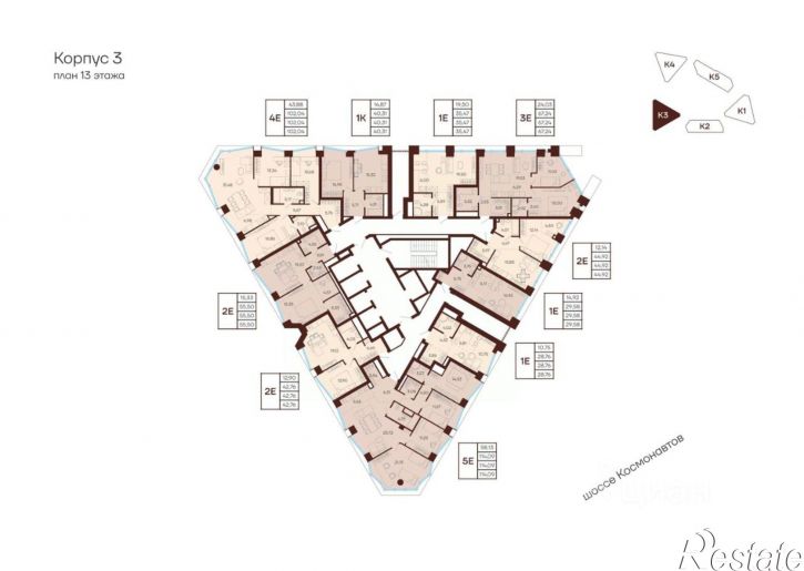2-комн квартира в новом доме Баковый пер, 5Б,  д. 5Б