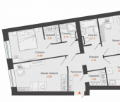 3-комн, 84кв м, этаж 3/15 ул Дзержинского, 29в